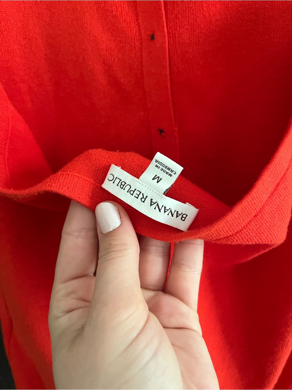 Banana Republic sculpted button front halter top in hot red - Picture 6 of 8